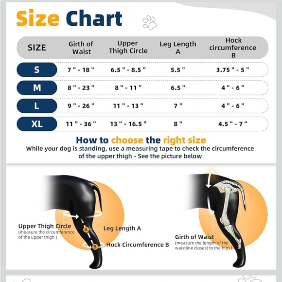 CHAMIN Adjustable Dog Knee Brace For Torn ACLHind Leg, Left Leg,M 569-lb2 - Picture 6 of 12